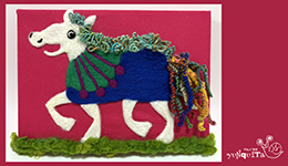 羊毛で絵を描こう