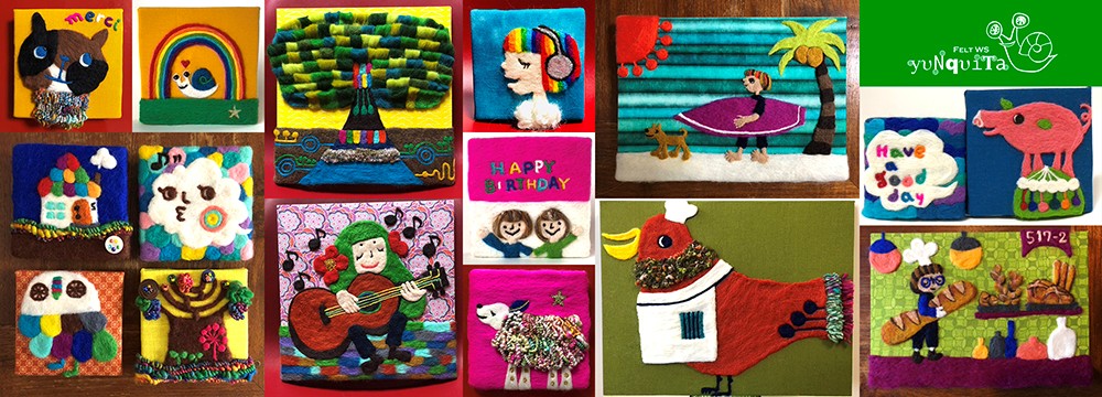 羊毛で絵を描こう