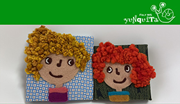 羊毛で絵を描こう